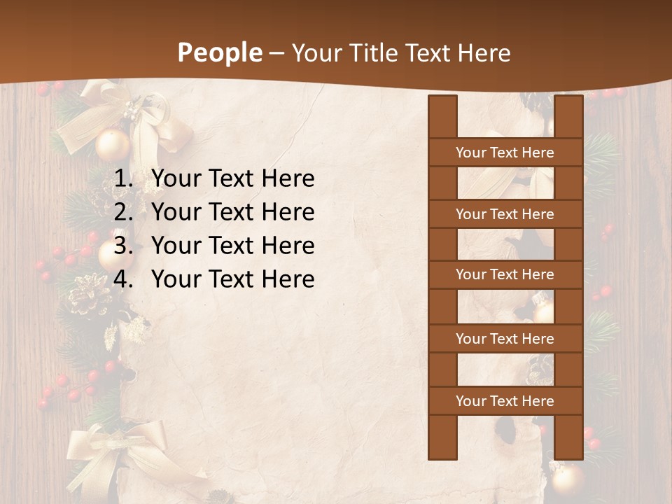 Paper Christmas Decorations PowerPoint Template