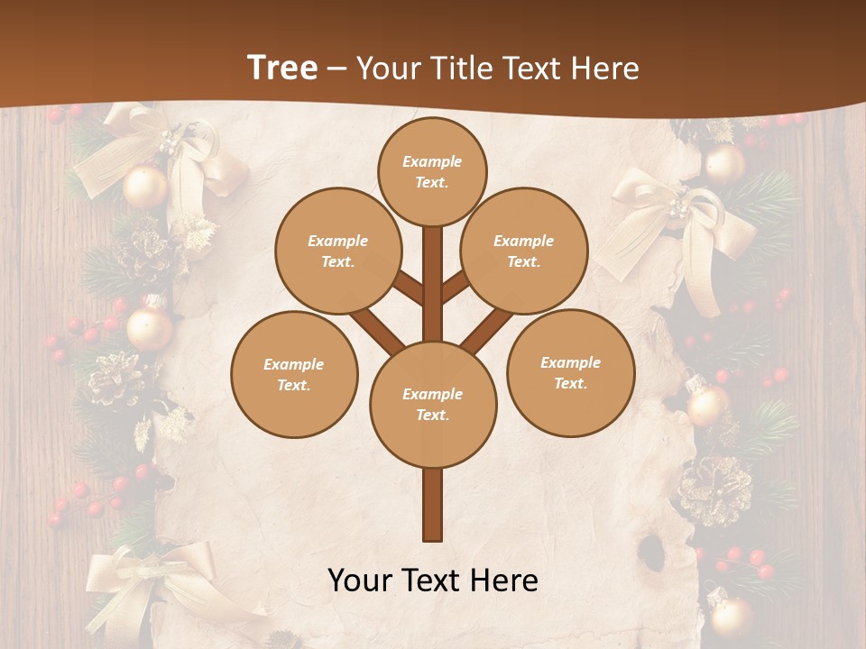 Paper Christmas Decorations PowerPoint Template