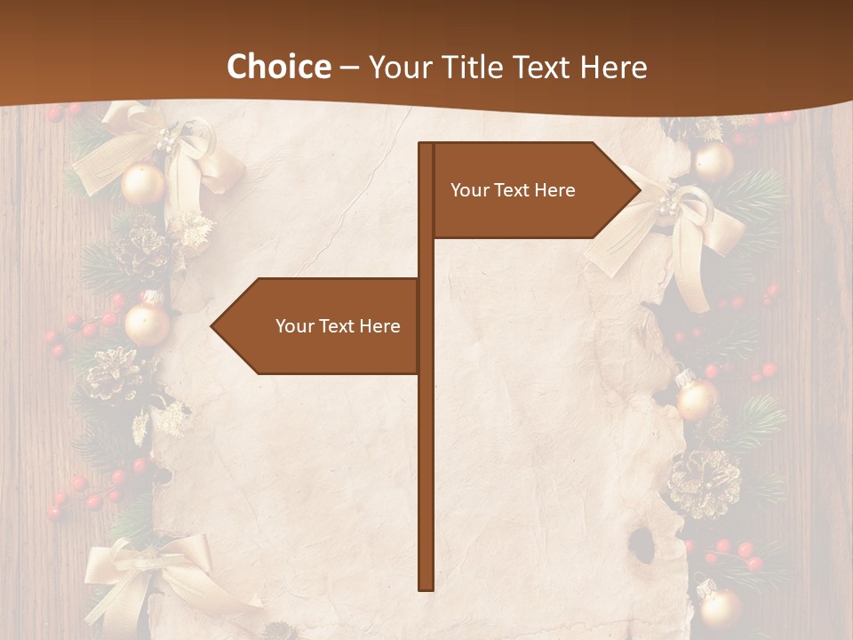 Paper Christmas Decorations PowerPoint Template