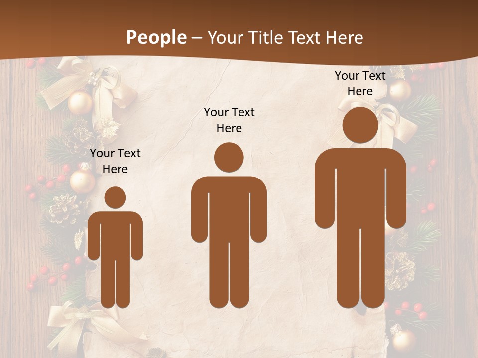 Paper Christmas Decorations PowerPoint Template