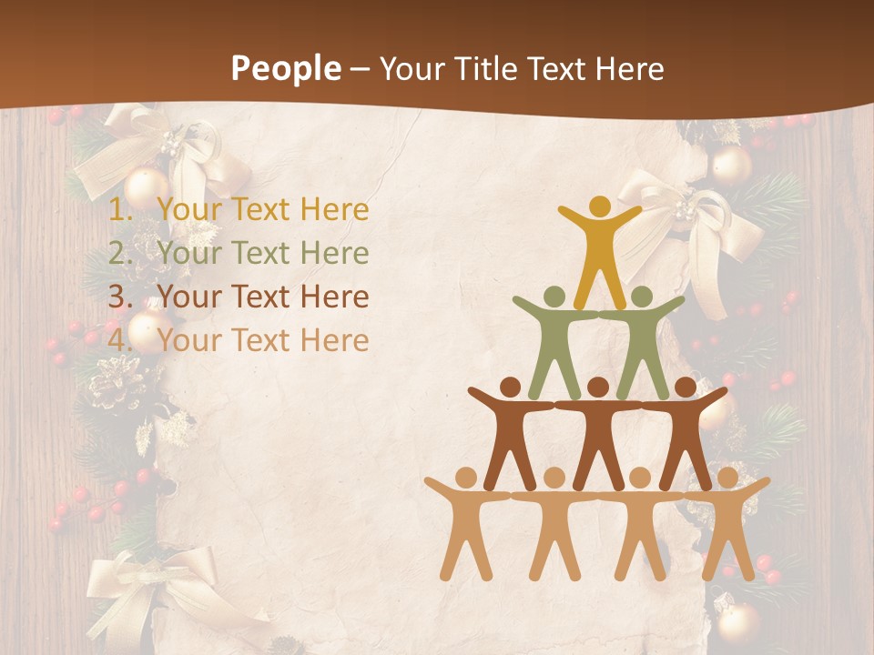 Paper Christmas Decorations PowerPoint Template