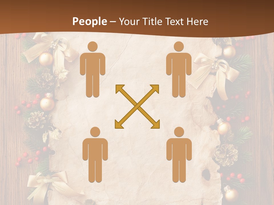 Paper Christmas Decorations PowerPoint Template