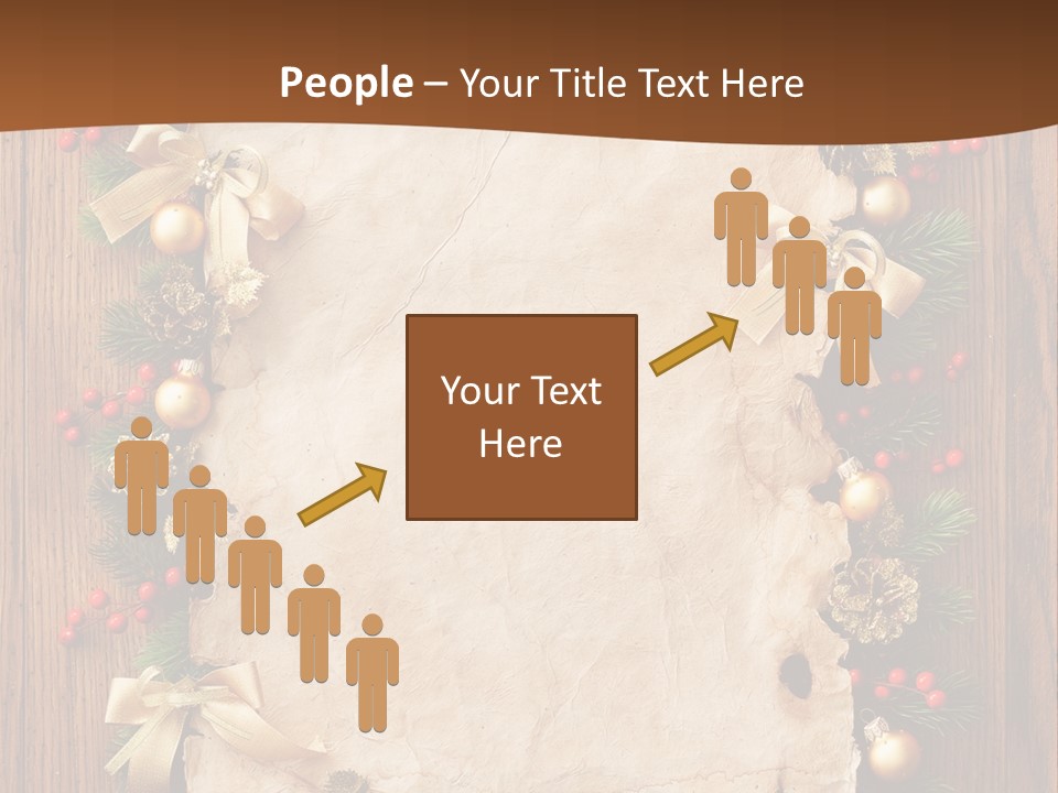 Paper Christmas Decorations PowerPoint Template