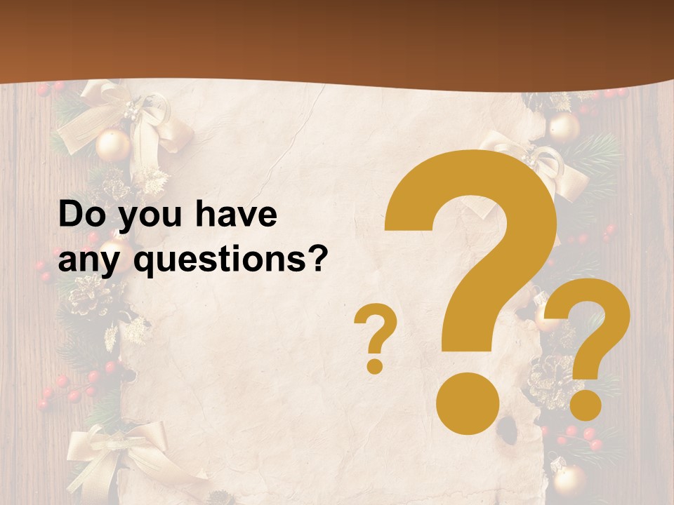 Paper Christmas Decorations PowerPoint Template