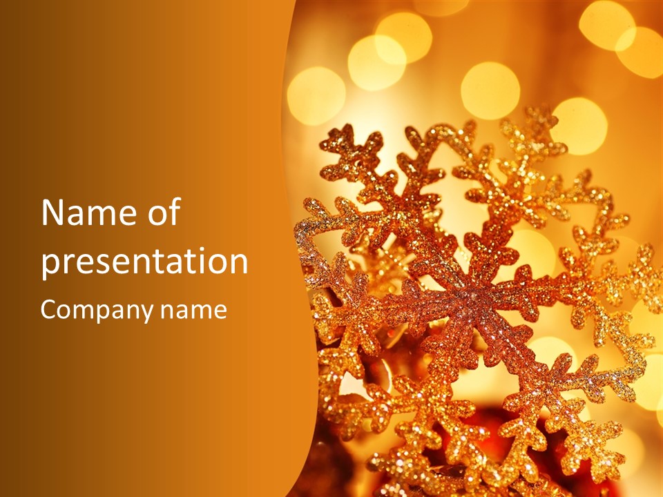 Background Golden PowerPoint Template