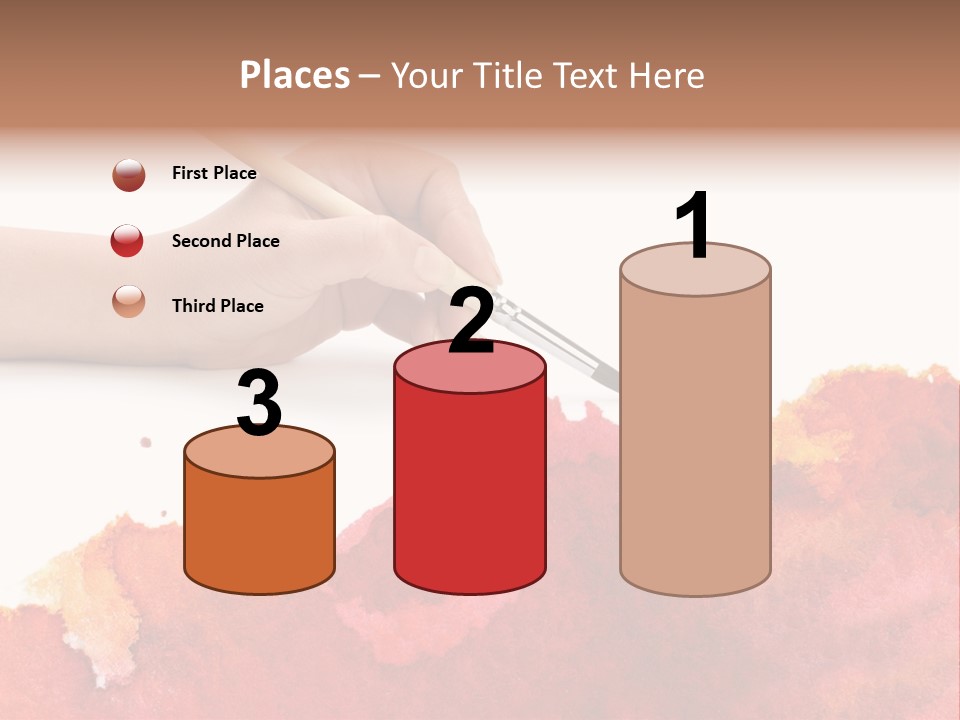 Hand With Brush PowerPoint Template