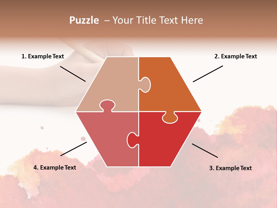 Hand With Brush PowerPoint Template