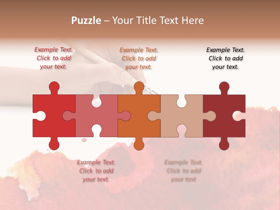 Hand With Brush PowerPoint Template