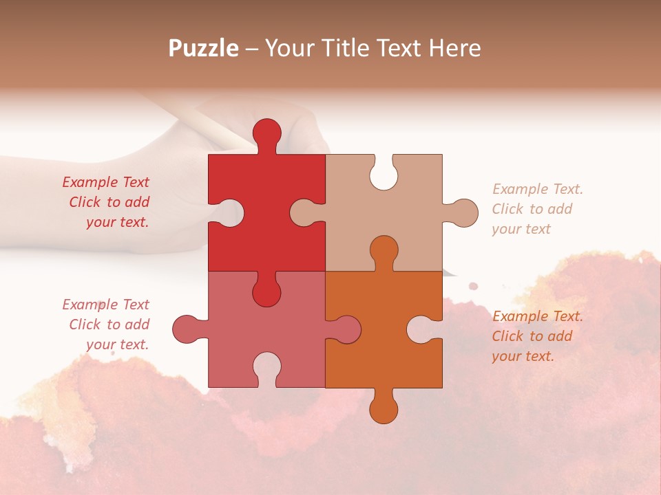 Hand With Brush PowerPoint Template