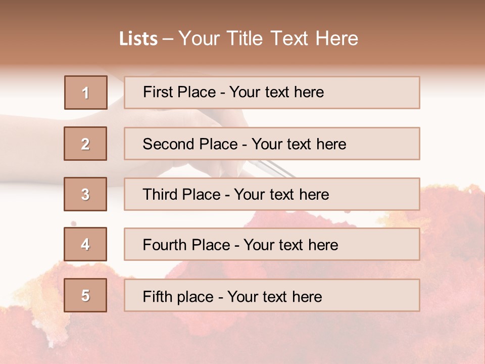 Hand With Brush PowerPoint Template