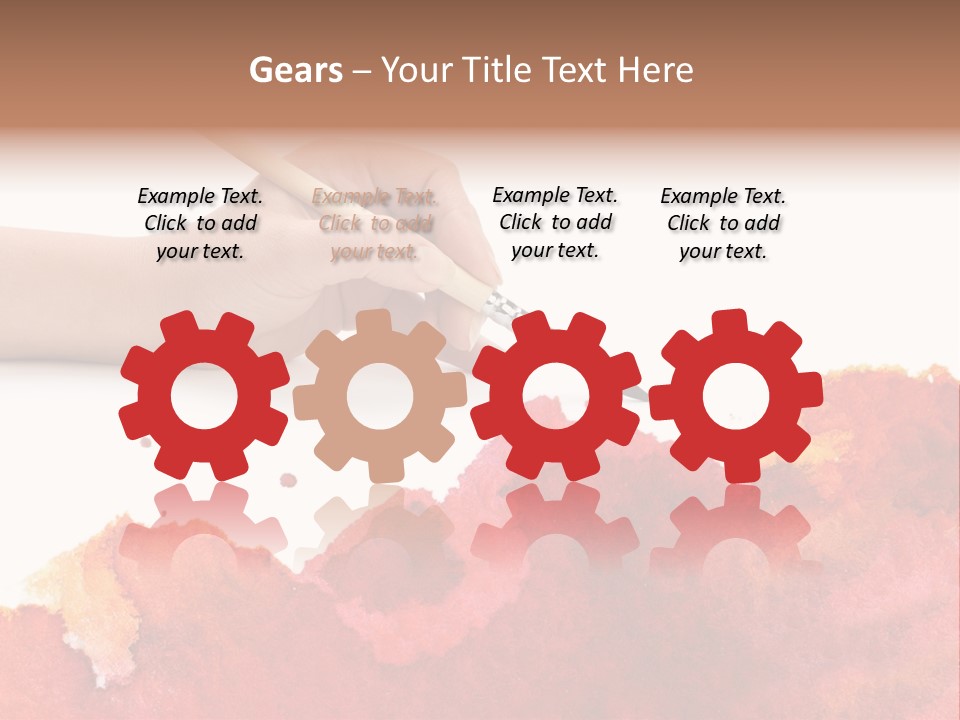 Hand With Brush PowerPoint Template