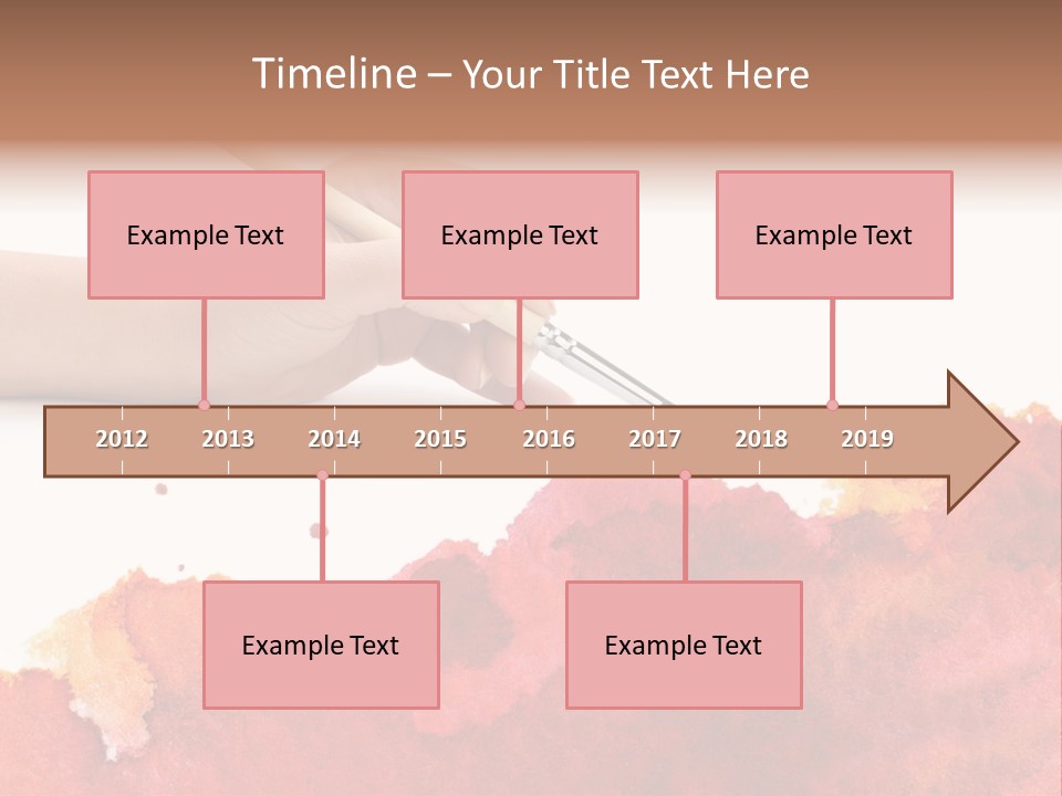 Hand With Brush PowerPoint Template