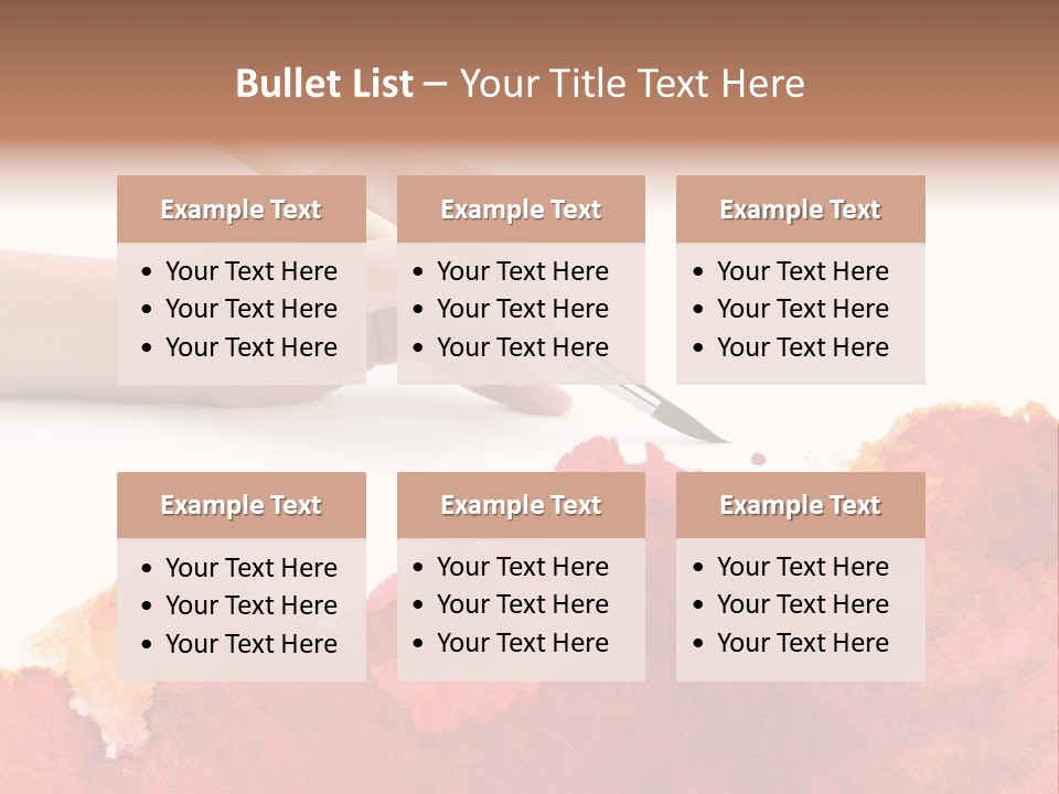 Hand With Brush PowerPoint Template