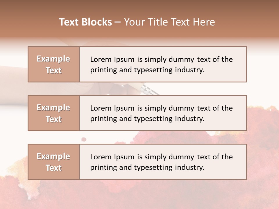 Hand With Brush PowerPoint Template