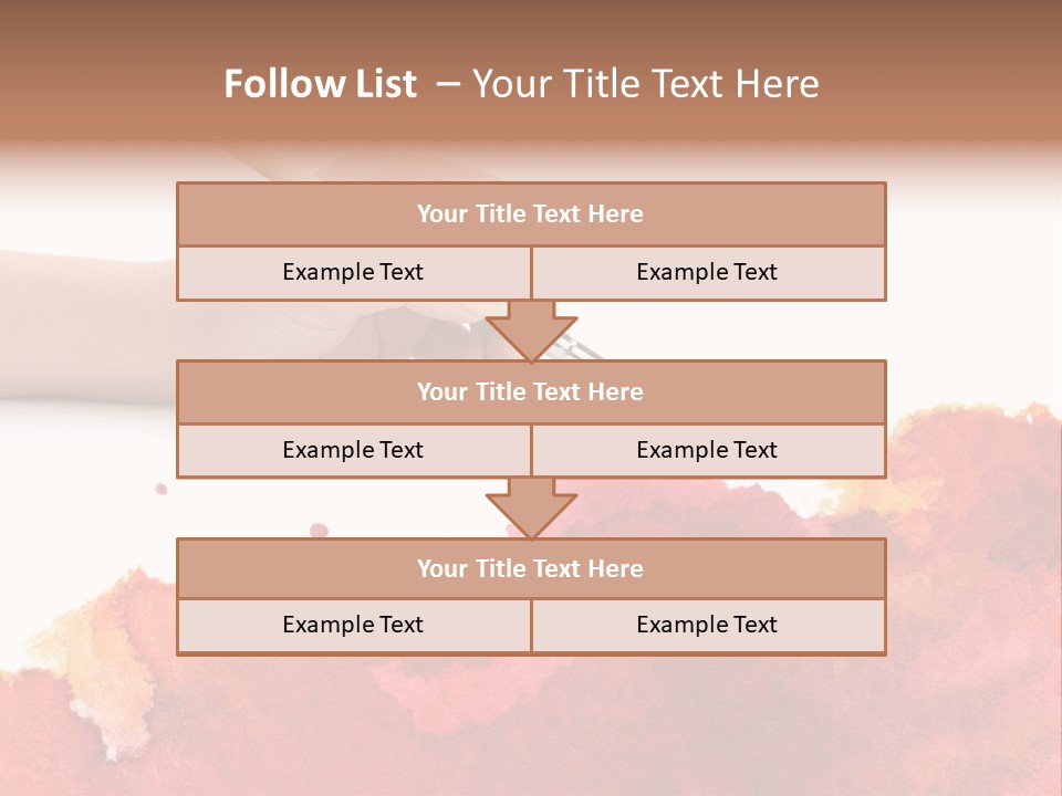 Hand With Brush PowerPoint Template