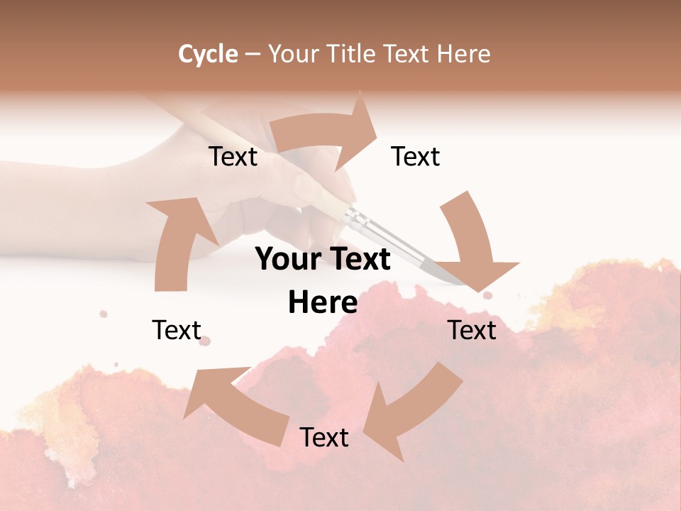 Hand With Brush PowerPoint Template