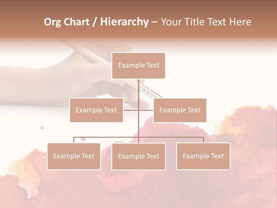 Hand With Brush PowerPoint Template