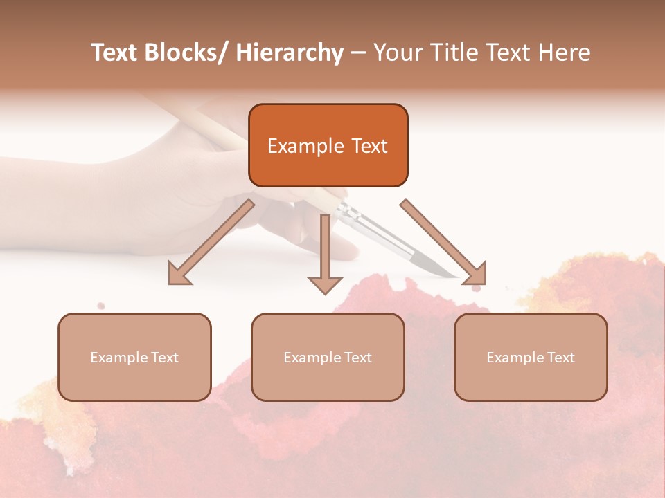 Hand With Brush PowerPoint Template