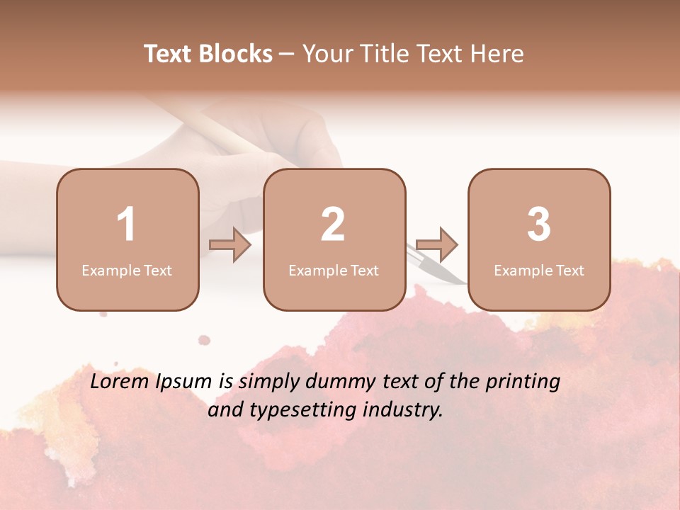 Hand With Brush PowerPoint Template