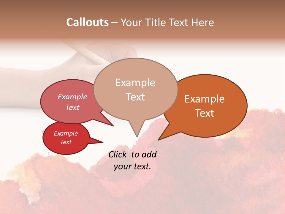 Hand With Brush PowerPoint Template