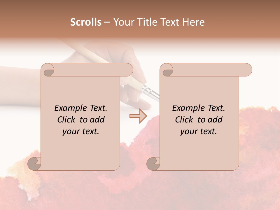 Hand With Brush PowerPoint Template