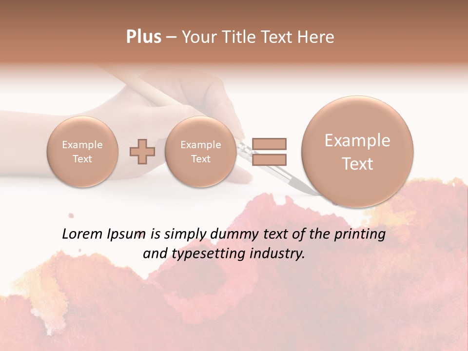 Hand With Brush PowerPoint Template