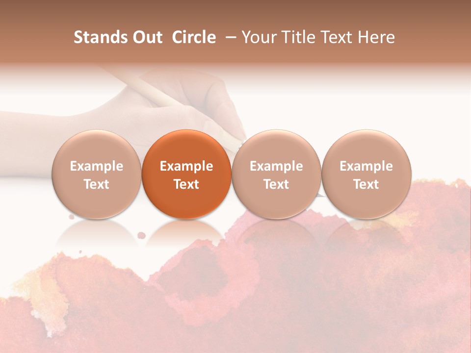 Hand With Brush PowerPoint Template