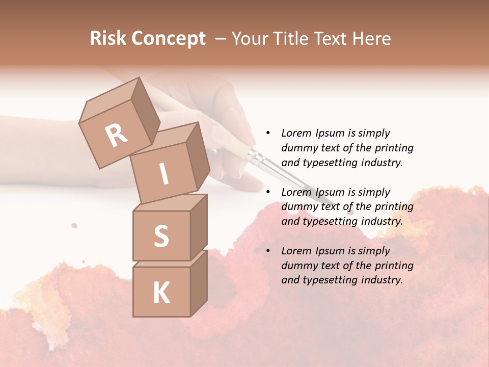 Hand With Brush PowerPoint Template