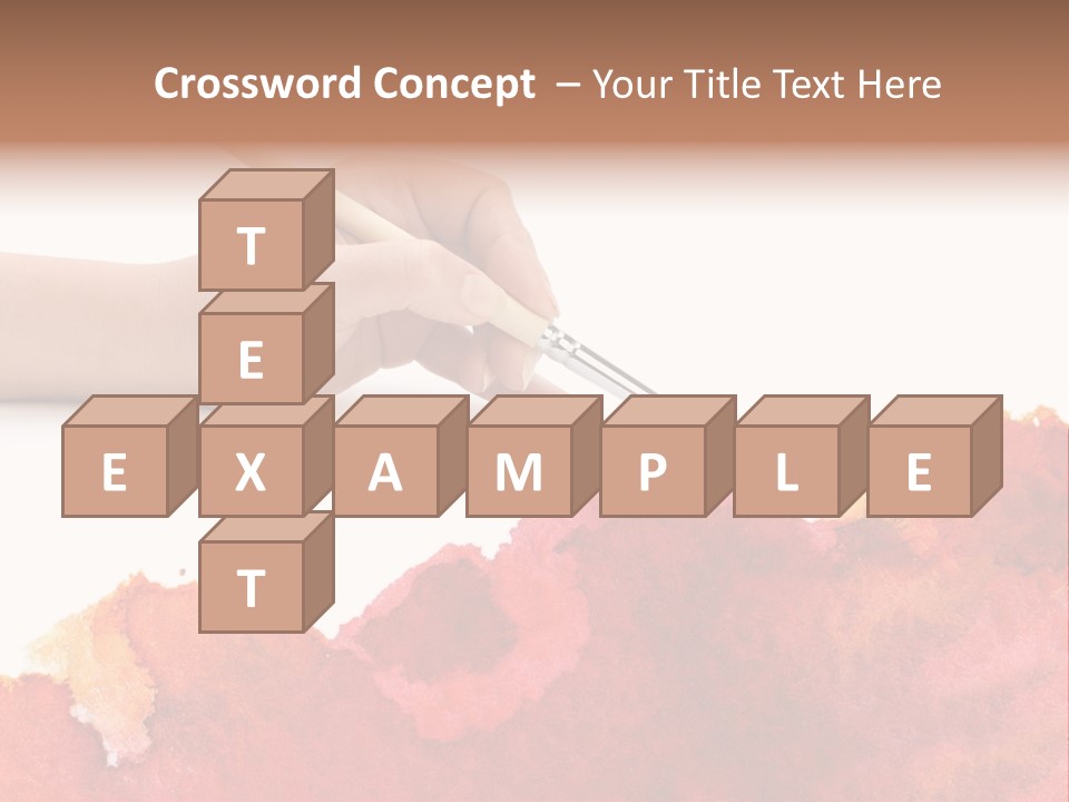 Hand With Brush PowerPoint Template