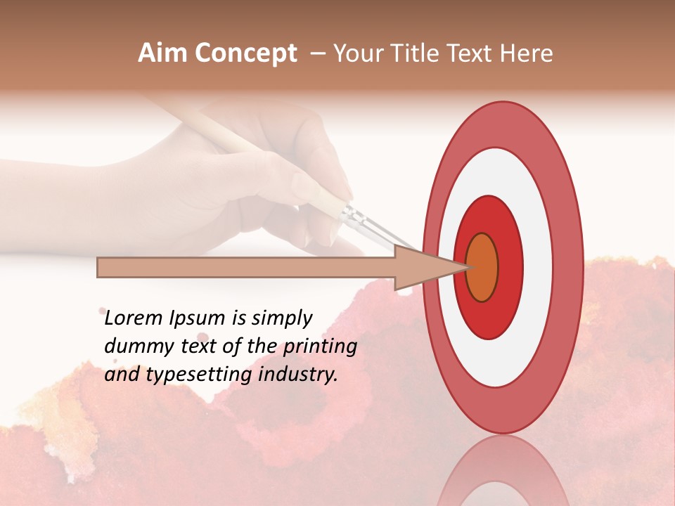 Hand With Brush PowerPoint Template