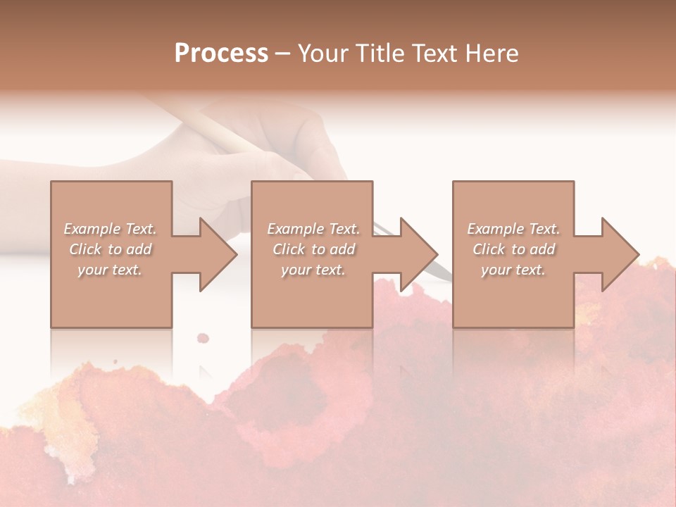 Hand With Brush PowerPoint Template