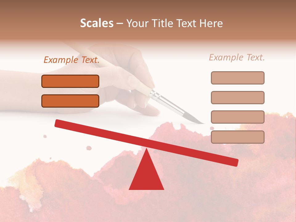 Hand With Brush PowerPoint Template