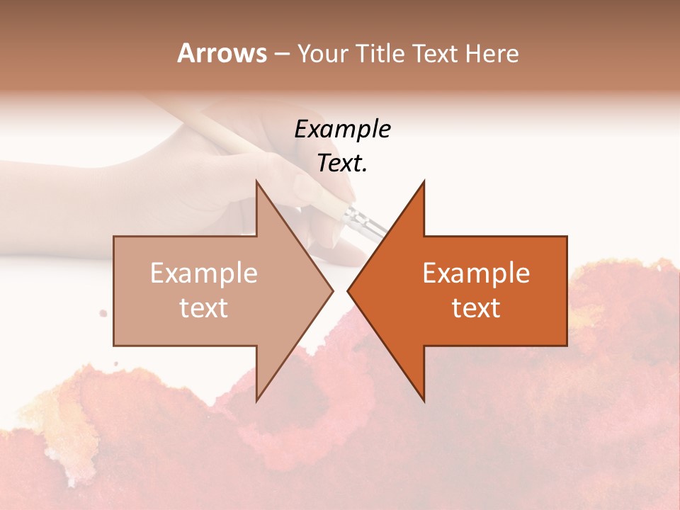 Hand With Brush PowerPoint Template