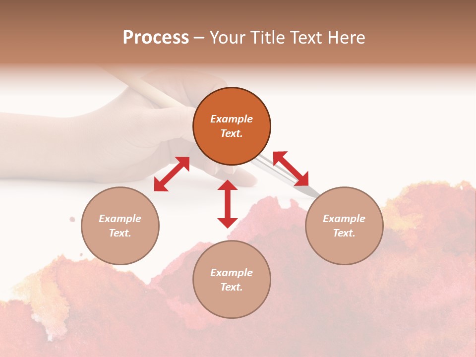 Hand With Brush PowerPoint Template