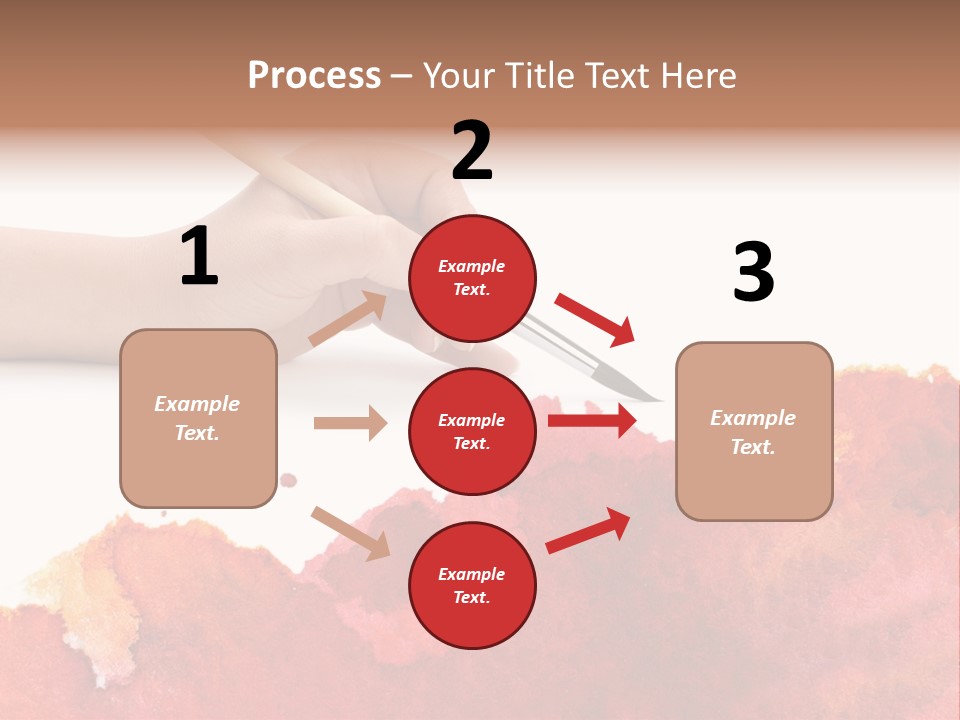 Hand With Brush PowerPoint Template