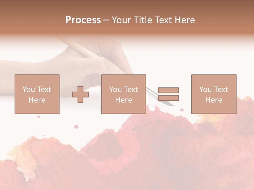 Hand With Brush PowerPoint Template