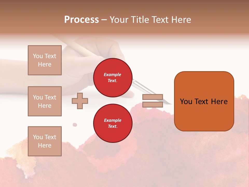 Hand With Brush PowerPoint Template