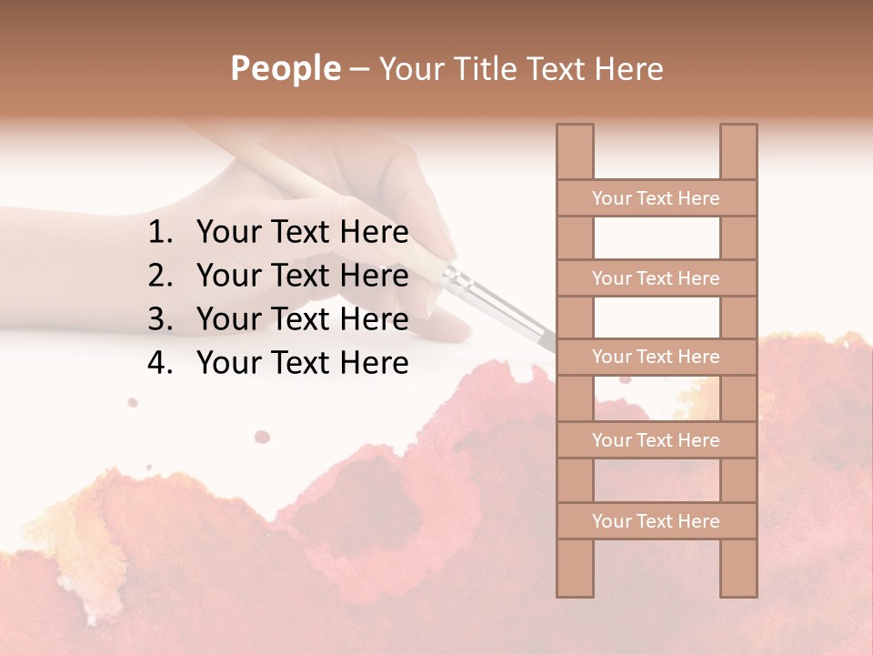 Hand With Brush PowerPoint Template