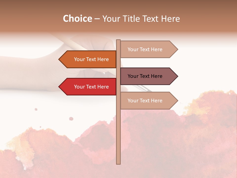 Hand With Brush PowerPoint Template