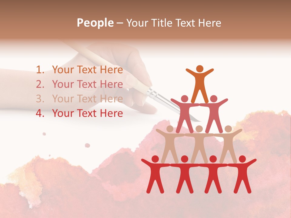 Hand With Brush PowerPoint Template
