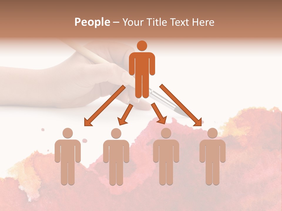 Hand With Brush PowerPoint Template