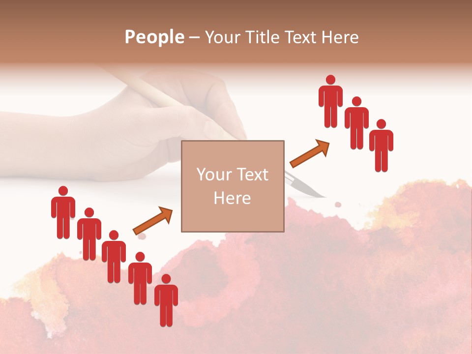 Hand With Brush PowerPoint Template