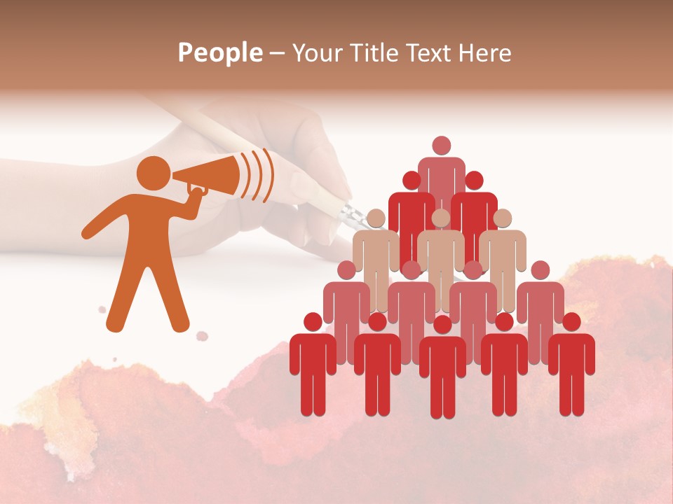 Hand With Brush PowerPoint Template