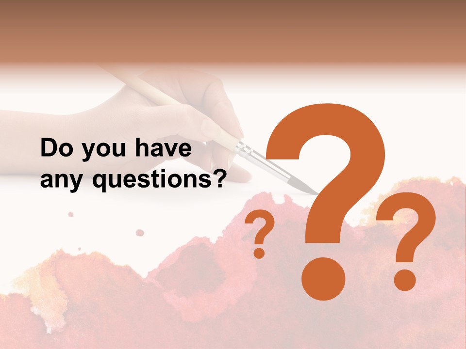 Hand With Brush PowerPoint Template