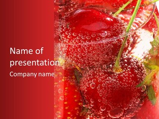 Fruits In Water PowerPoint Template