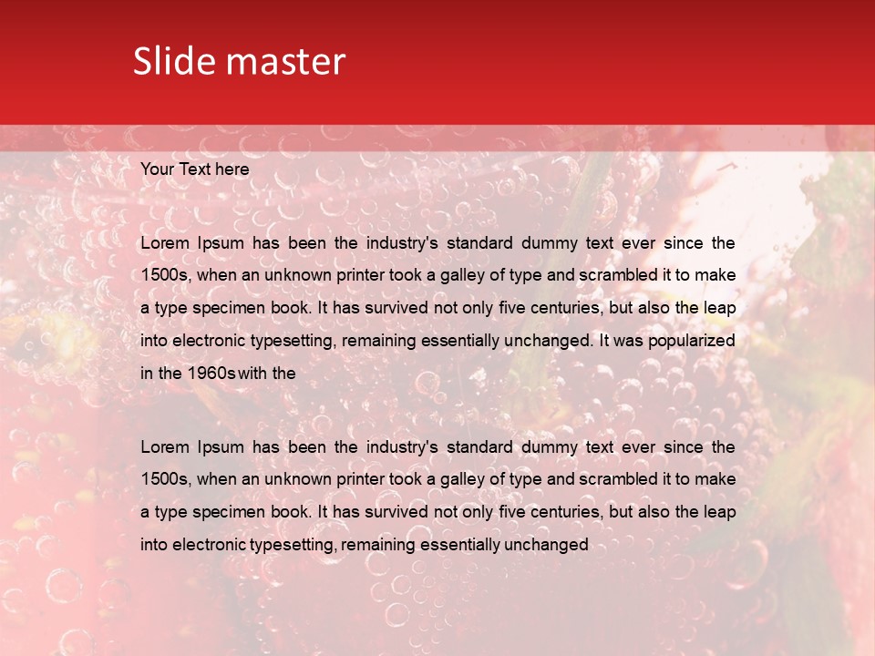 Fruits In Water PowerPoint Template