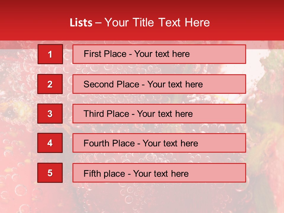 Fruits In Water PowerPoint Template