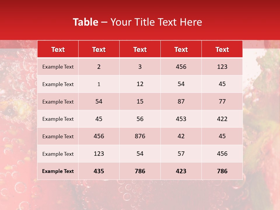 Fruits In Water PowerPoint Template