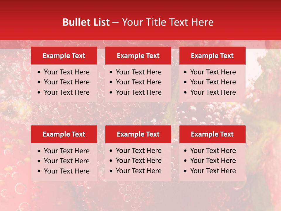 Fruits In Water PowerPoint Template