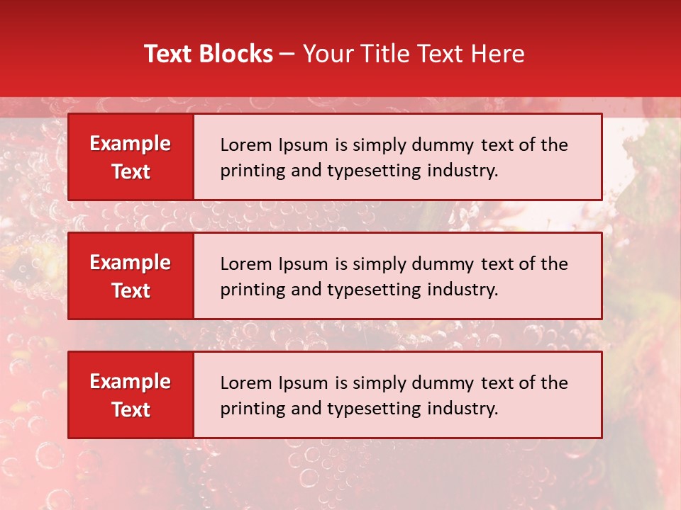 Fruits In Water PowerPoint Template